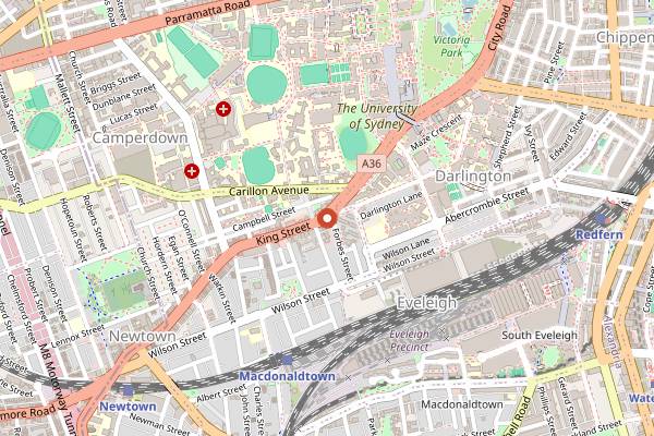 Map showing Cuckoo Callay in Sydney