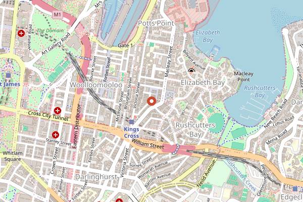 Map showing Glider Garden in Sydney