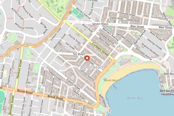 Map showing Makuto in Sydney
