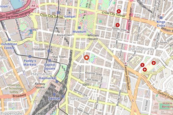 Map showing Paramount Coffee Project in Sydney