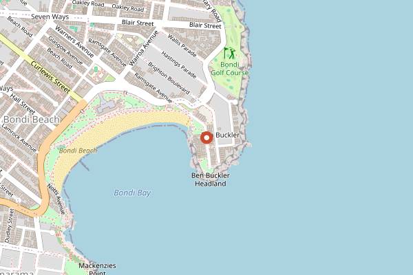 Map showing Speedos Cafe in Sydney