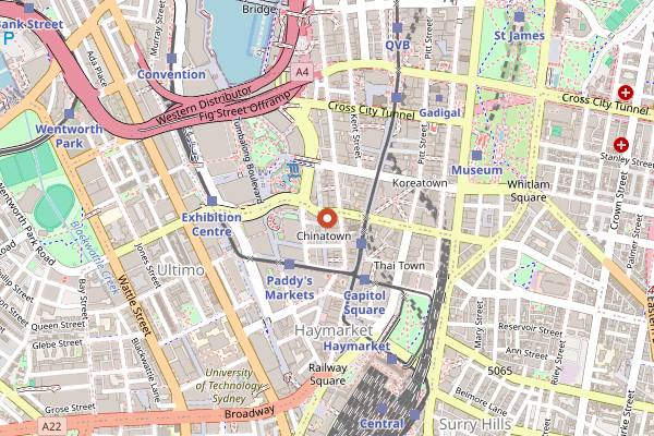 Map showing Mamak in Sydney