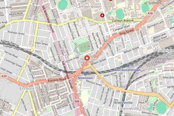 Map showing Mary's in Sydney