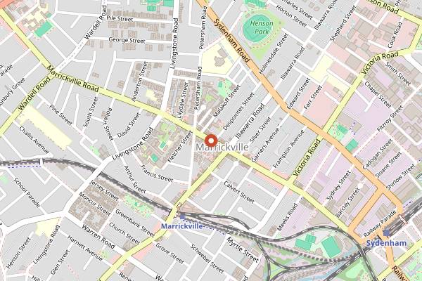 Map showing Ona Coffee Marrickville in Sydney