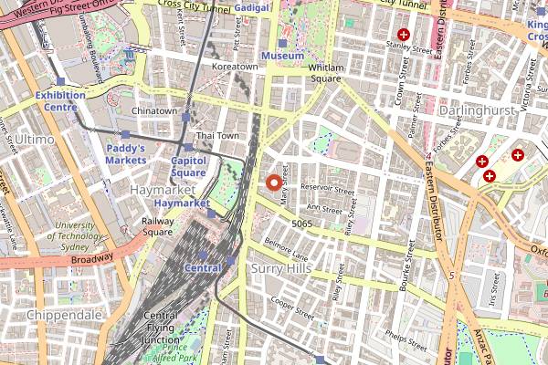 Map showing Single O in Sydney