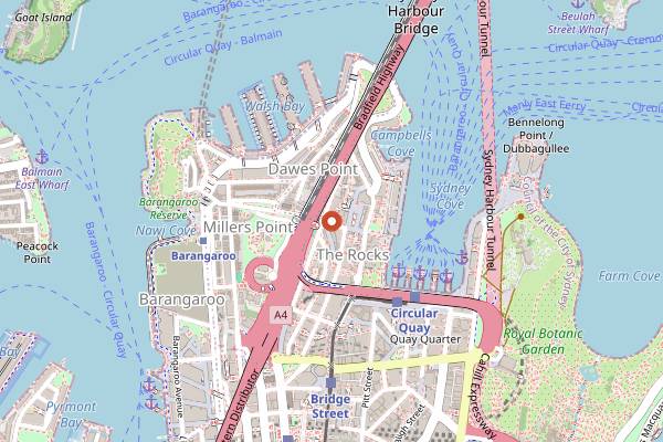 Map showing Sake Restaurant Sushi Masterclass in Sydney