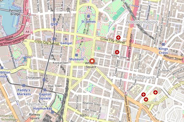 Map showing Bodhi Restaurant Bar in Sydney