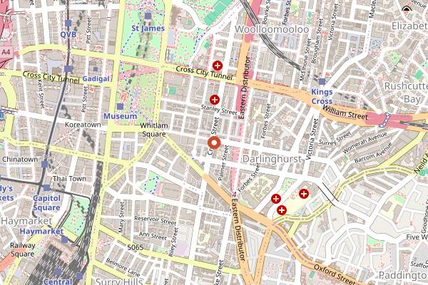 Map showing iQ Cafe Gluten-Free in Sydney