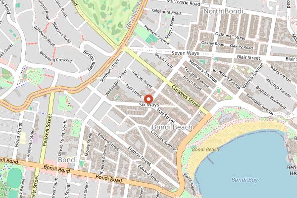 Map showing Katzy's Food Factory in Sydney