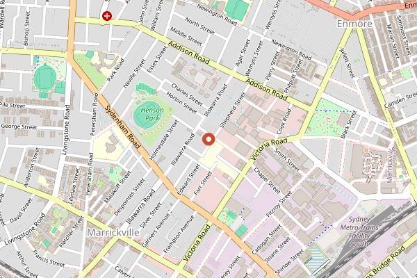 Map showing Two Chaps in Sydney