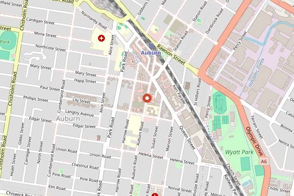 Map showing Auburn Iftar Fair in Sydney