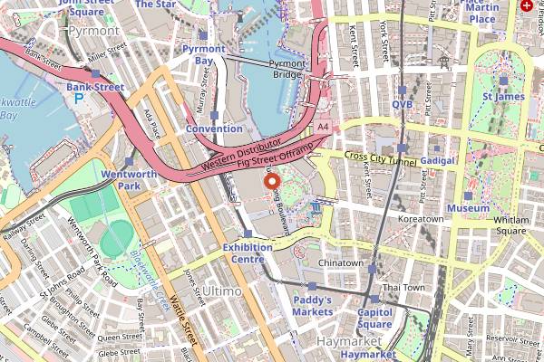 Map showing Good Food and Wine Show Sydney in Sydney