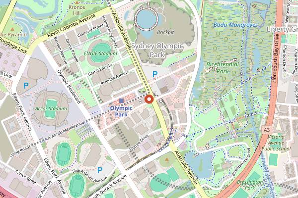 Map showing Good Food Month in Sydney