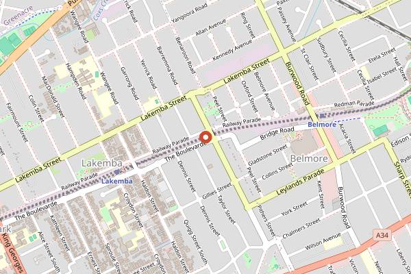 Map showing Lakemba Ramadan Nights in Sydney
