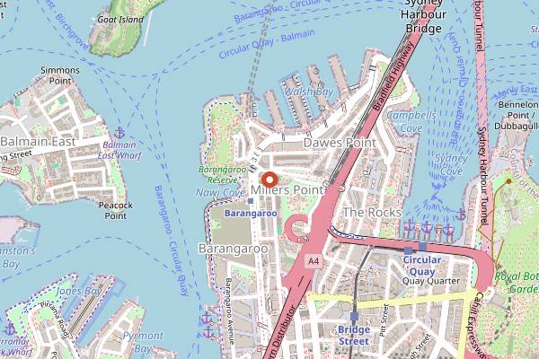 Map showing Sydney Cellar Door in Sydney