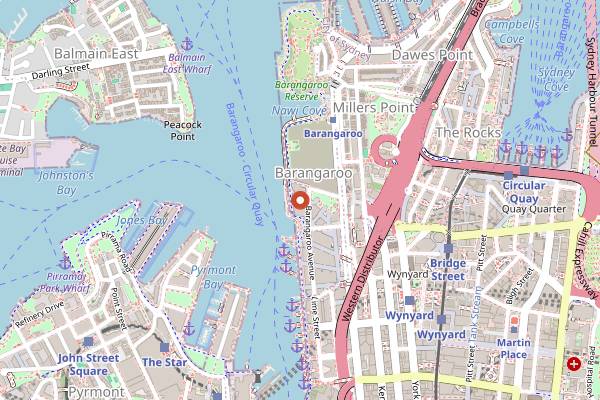 Map showing a'Mare in Sydney
