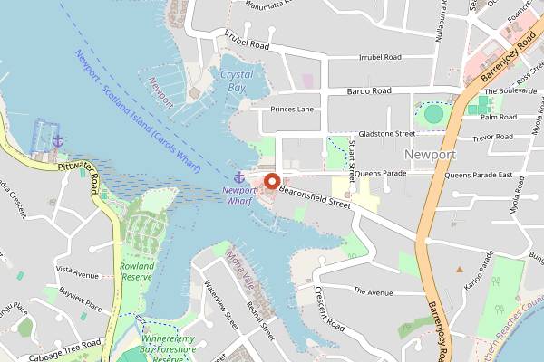Map showing Bert's in Sydney
