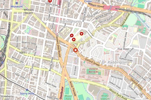 Map showing Fred's in Sydney