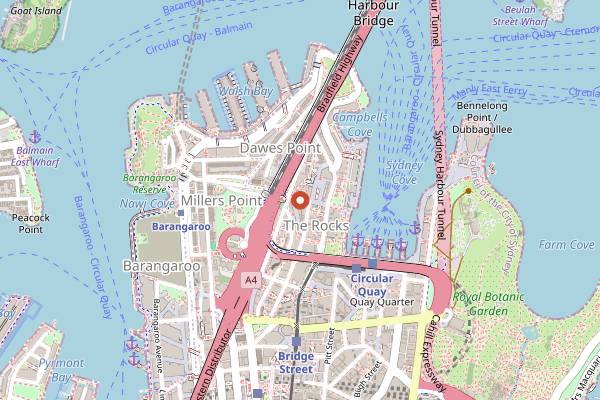 Map showing Le Foote in Sydney