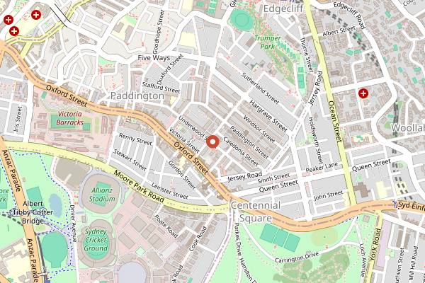 Map showing Saint Peter in Sydney