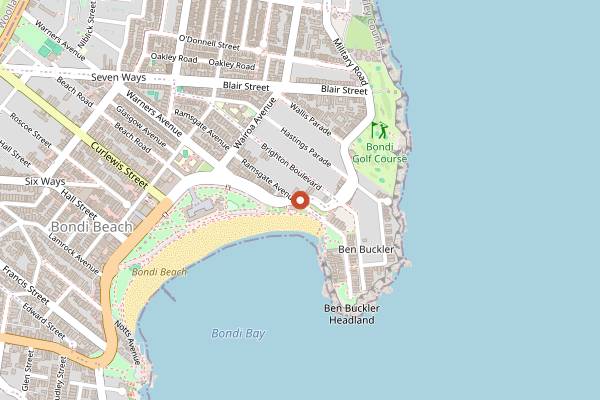 Map showing Sean's in Sydney