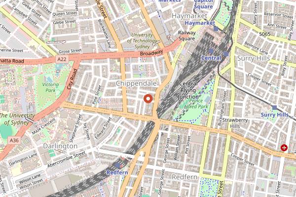 Map showing Ester Bar in Sydney