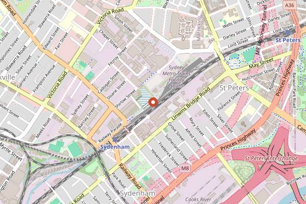 Map showing Metro Brew'in in Sydney