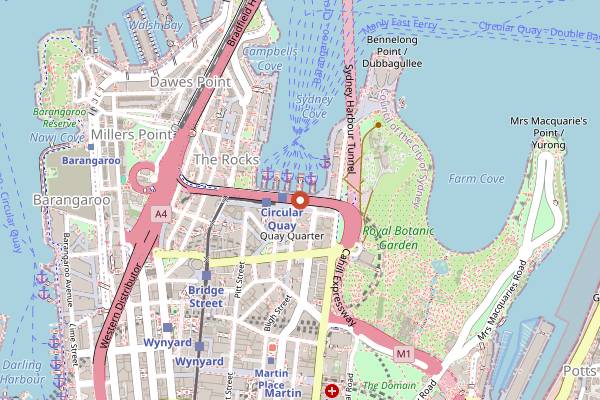 Map showing City Extra in Sydney