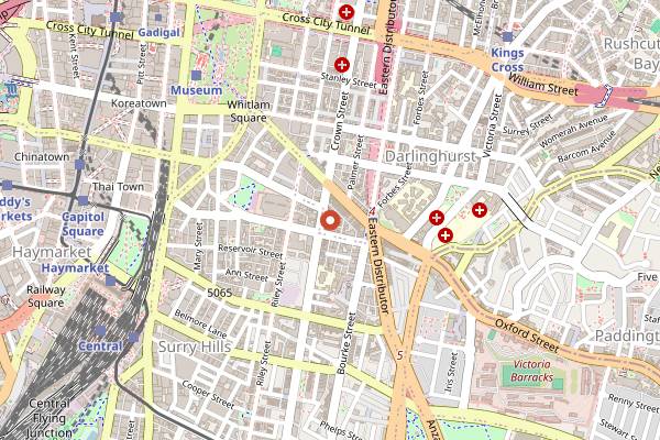Map showing Low 302 in Sydney