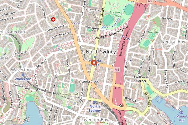 Map showing Rag & Famish Hotel in Sydney