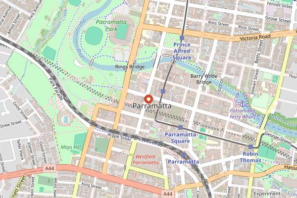 Map showing Woolpack Hotel in Sydney
