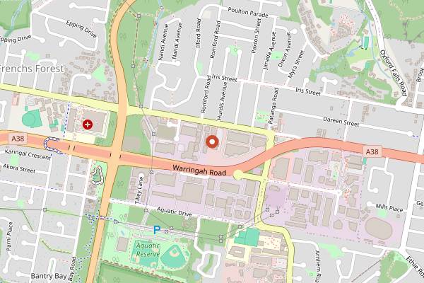 Map showing Frenchs Forest Organic Markets in Sydney