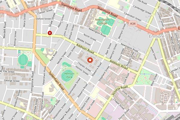 Map showing Marrickville Organic Food and Farmers Market in Sydney