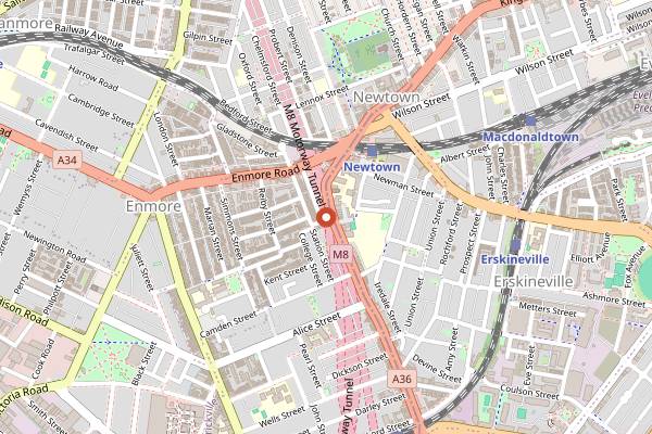 Map showing Earl's Juke Joint in Sydney