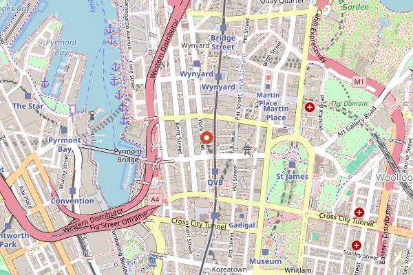 Map showing The Rook in Sydney