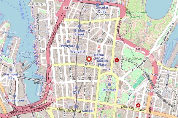 Map showing Aalia in Sydney