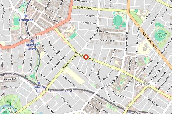 Map showing Baba's Place in Sydney