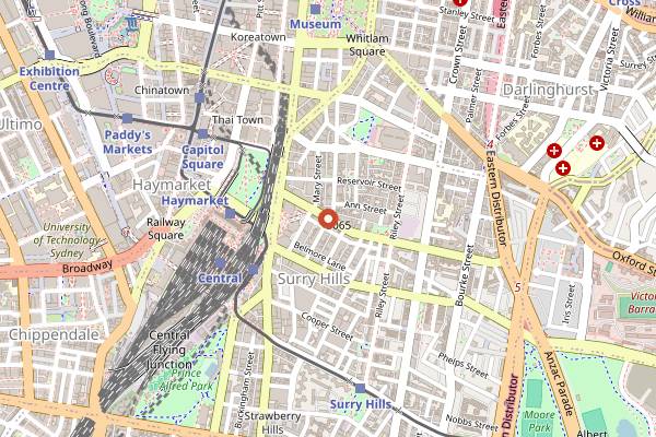 Map showing Bessie's in Sydney