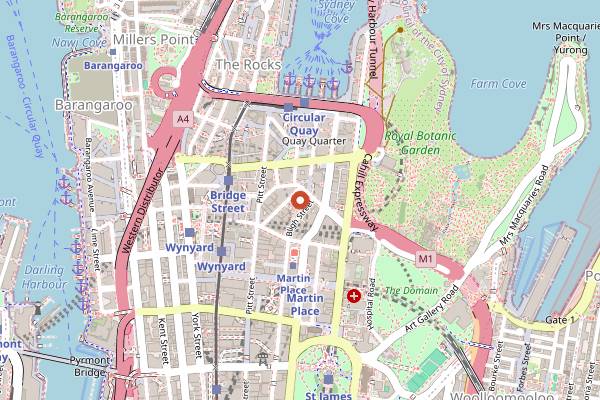 Map showing Grandfathers in Sydney