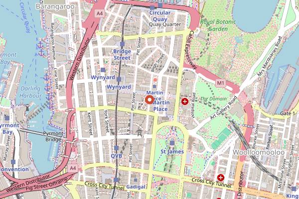Map showing Lee Ho Fook in Sydney