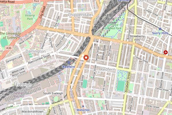 Map showing Lottie in Sydney