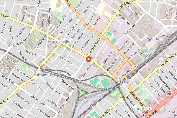 Map showing Olympic Meats in Sydney