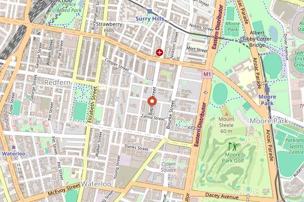 Map showing Olympus Dining in Sydney