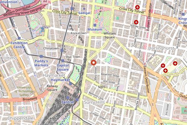 Map showing Pellegrino 2000 in Sydney