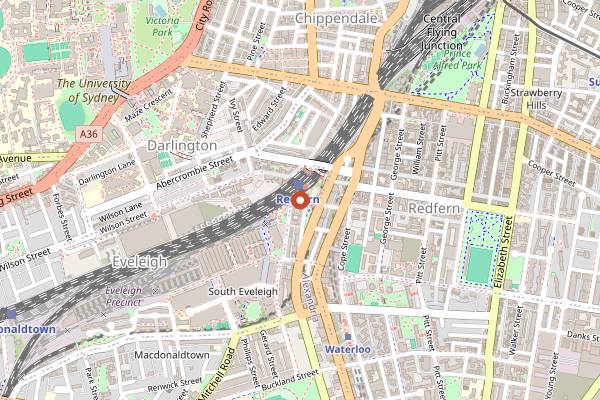 Map showing Porcine in Sydney