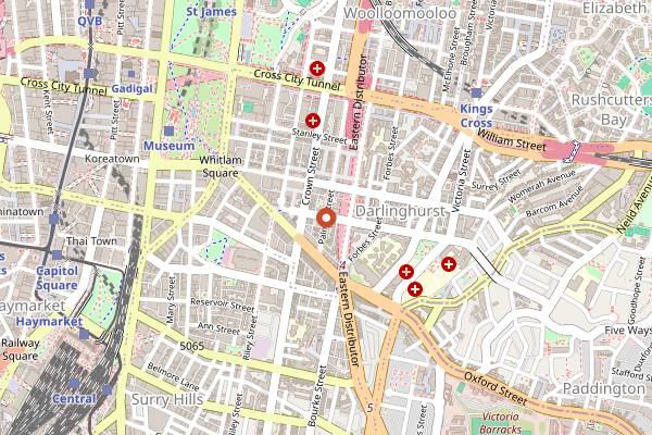 Map showing Vin-Cenzo's in Sydney