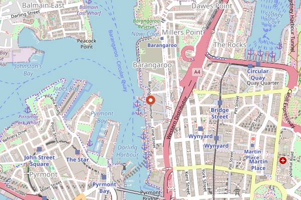 Map showing Watermans in Sydney