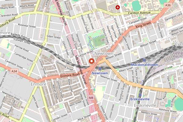 Map showing Black Star Strawberry Watermelon Cake in Sydney