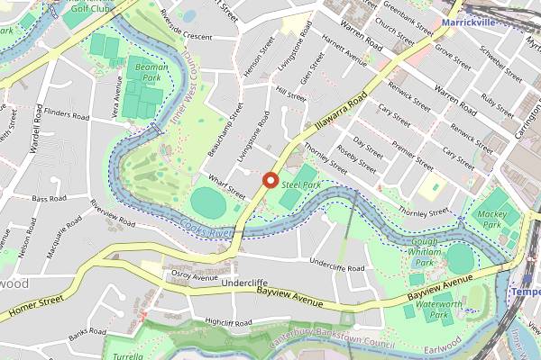 Map showing Manoosh Lebanese Pizzeria in Sydney