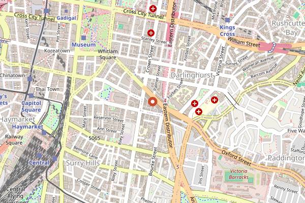 Map showing Mr Crackles in Sydney